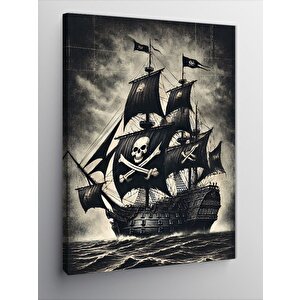Kanvas Tablo Korsan Yelkenli Gemisi 50x70 cm