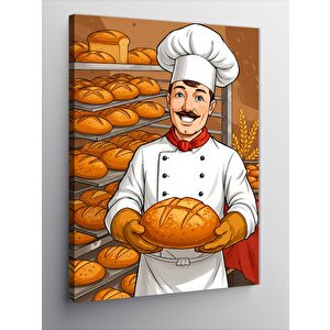 Kanvas Tablo Fırıncı Taze Ekmekle 50x70 cm
