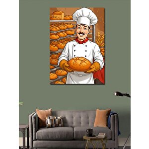 Kanvas Tablo Fırıncı Taze Ekmekle 70x100 cm