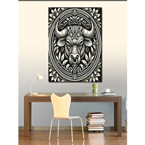 Kanvas Tablo Mandala Boğa Deseni 70x100 cm