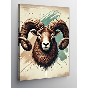Kanvas Tablo Koç Başlı Portre 50x70 cm