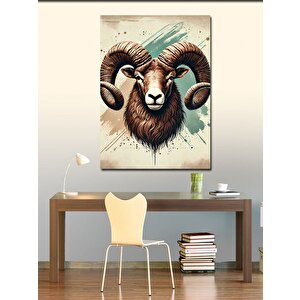 Kanvas Tablo Koç Başlı Portre 50x70 cm