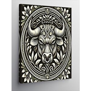 Kanvas Tablo Mandala Boğa Deseni 50x70 cm