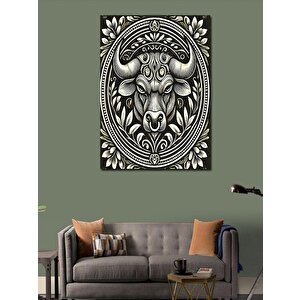 Kanvas Tablo Mandala Boğa Deseni 50x70 cm