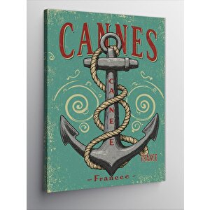 Kanvas Tablo Cannes Ve Çapa Posteri 100x140 cm