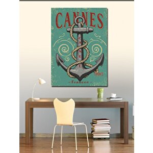 Kanvas Tablo Cannes Ve Çapa Posteri 100x140 cm