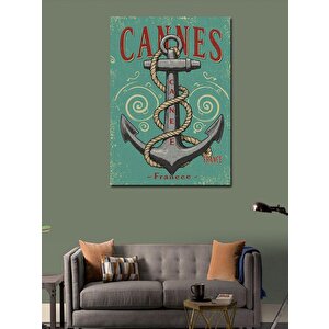 Kanvas Tablo Cannes Ve Çapa Posteri 70x100 cm