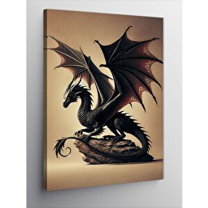 Kanvas Tablo Ejderha Ve Epik Hikaye 100x140 cm