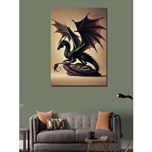 Kanvas Tablo Ejderha Ve Epik Hikaye 100x140 cm