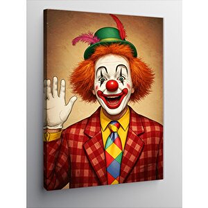 Kanvas Tablo Palyaço Ve Renkli Ceket 70x100 cm