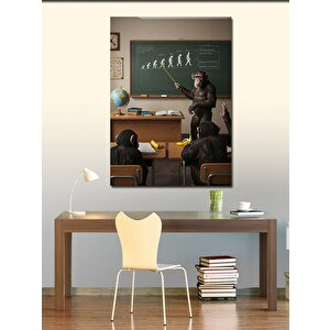 Kanvas Tablo Evrim Teorisi Sınıf Sahnesi 70x100 cm