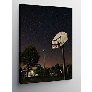 Kanvas Tablo Gece Basketbol Sahası 50x70 cm