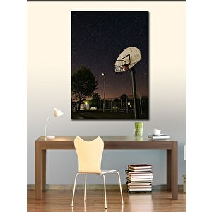 Kanvas Tablo Gece Basketbol Sahası 70x100 cm