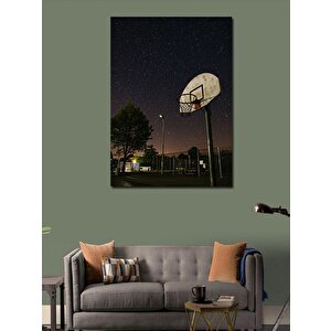 Kanvas Tablo Gece Basketbol Sahası 70x100 cm