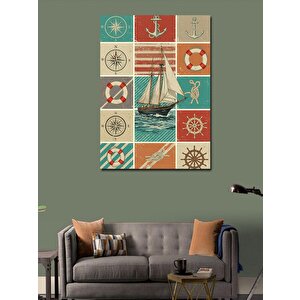 Kanvas Tablo Denizci Motifleri Deseni 100x140 cm