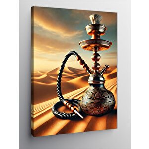 Kanvas Tablo Çöl Manzarasında Nargile 50x70 cm
