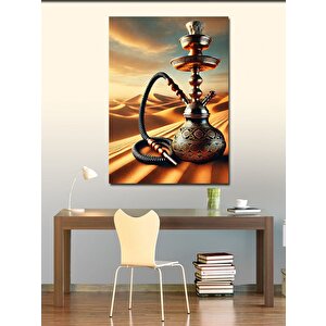 Kanvas Tablo Çöl Manzarasında Nargile 50x70 cm