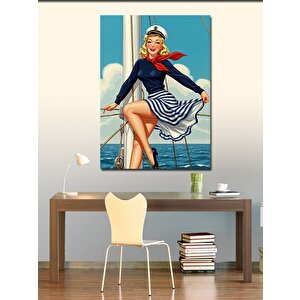 Kanvas Tablo Denizci Kadın Portresi 70x100 cm