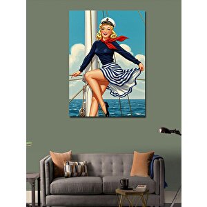 Kanvas Tablo Denizci Kadın Portresi 70x100 cm