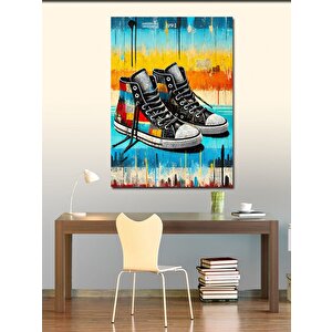Kanvas Tablo Grafiti Ayakkabılar 70x100 cm