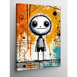 Kanvas Tablo Karikatür Çocuk Çizimi 70x100 cm