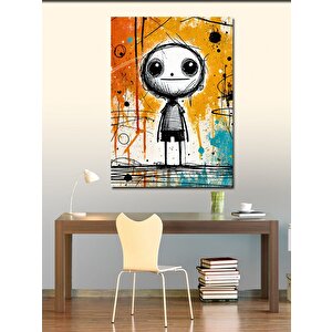Kanvas Tablo Karikatür Çocuk Çizimi 70x100 cm