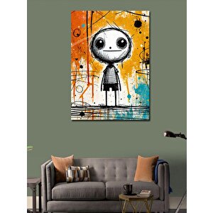 Kanvas Tablo Karikatür Çocuk Çizimi 70x100 cm