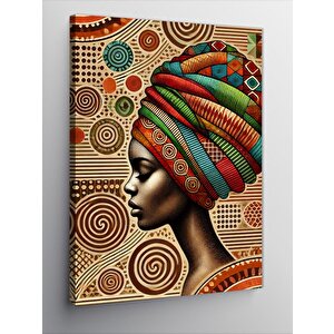 Kanvas Tablo Etnik Profil Kadın 100x140 cm