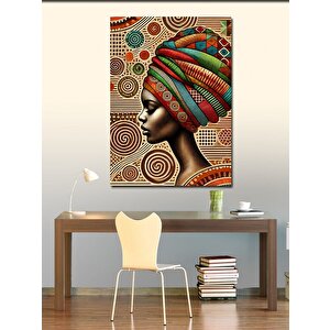 Kanvas Tablo Etnik Profil Kadın 100x140 cm