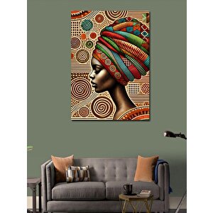 Kanvas Tablo Etnik Profil Kadın 100x140 cm