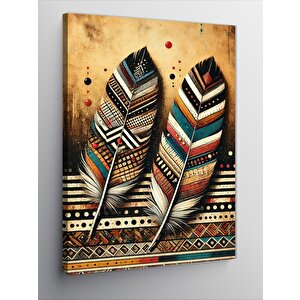 Kanvas Tablo Kabile Desenli Tüyler 50x70 cm