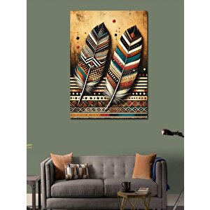 Kanvas Tablo Kabile Desenli Tüyler 50x70 cm
