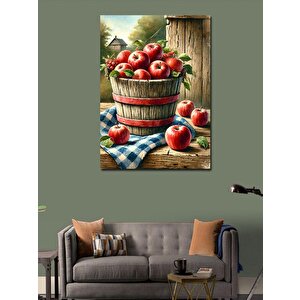 Kanvas Tablo Taze Elma Sepeti 70x100 cm