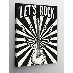 Kanvas Tablo "let's Rock" Posteri 100x140 cm