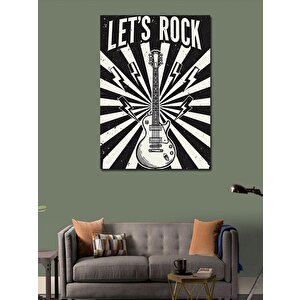 Kanvas Tablo "let's Rock" Posteri 100x140 cm