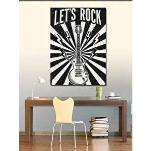 Kanvas Tablo "let's Rock" Posteri 50x70 cm