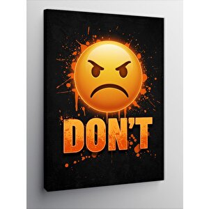 Kanvas Tablo "don't" Emoji Çizimi 100x140 cm
