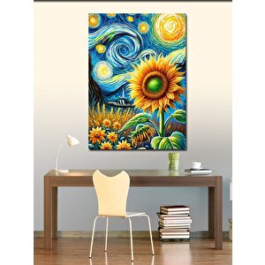 Kanvas Tablo Van Gogh Tarzı Ayçiçekleri 70x100 cm