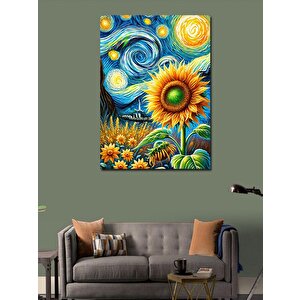 Kanvas Tablo Van Gogh Tarzı Ayçiçekleri 70x100 cm