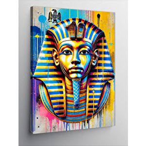 Kanvas Tablo Renkli Firavun Tasviri 100x140 cm