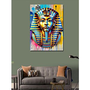 Kanvas Tablo Renkli Firavun Tasviri 100x140 cm