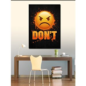 Kanvas Tablo "don't" Emoji Çizimi 50x70 cm