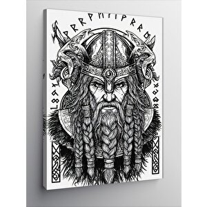 Kanvas Tablo Viking Portresi 100x140 cm