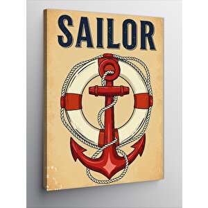 Kanvas Tablo Denizci Çapa Posteri 70x100 cm