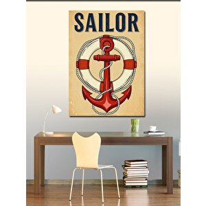 Kanvas Tablo Denizci Çapa Posteri 70x100 cm