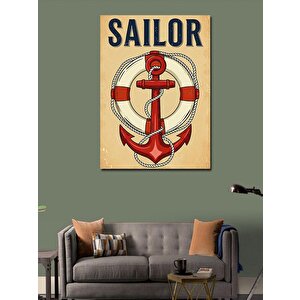 Kanvas Tablo Denizci Çapa Posteri 70x100 cm