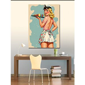 Kanvas Tablo Denizci Retro Kadın 100x140 cm