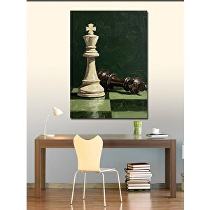 Kanvas Tablo Satranç Ve Mat Hamlesi 100x140 cm