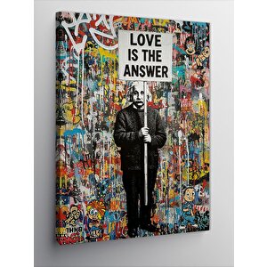 Kanvas Tablo "love İs The Answer" Grafiti 70x100 cm