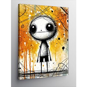 Kanvas Tablo Gotik Bebek Figürü 70x100 cm